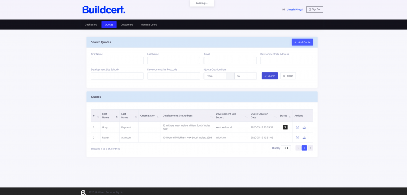 BuildCert CRM