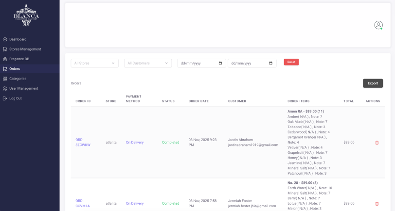 Blanca Factory Shopping portal